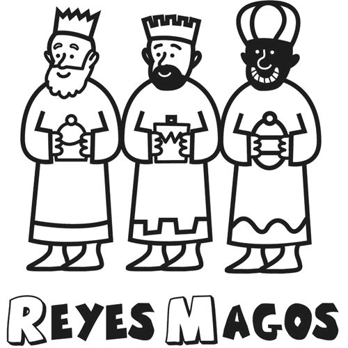 Colorear a los reyes magos