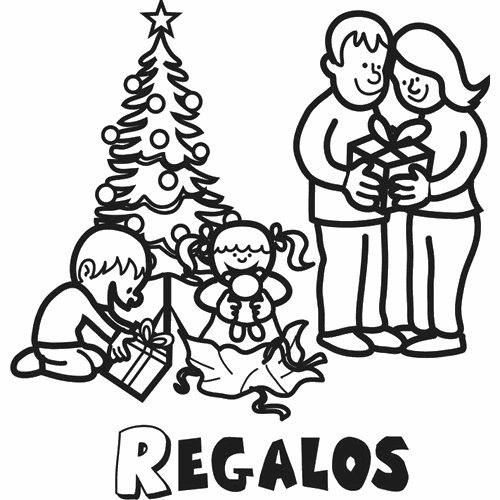 Colorear los regalos de navidad