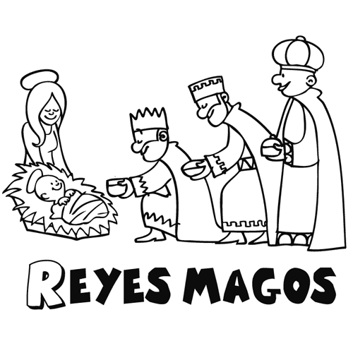 Colorear la ofrenda reyes magos