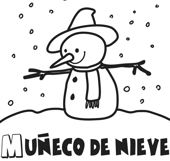 Colorear un muñeco de nieve