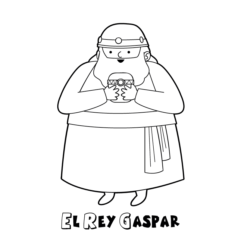 El rey gaspar para colorear