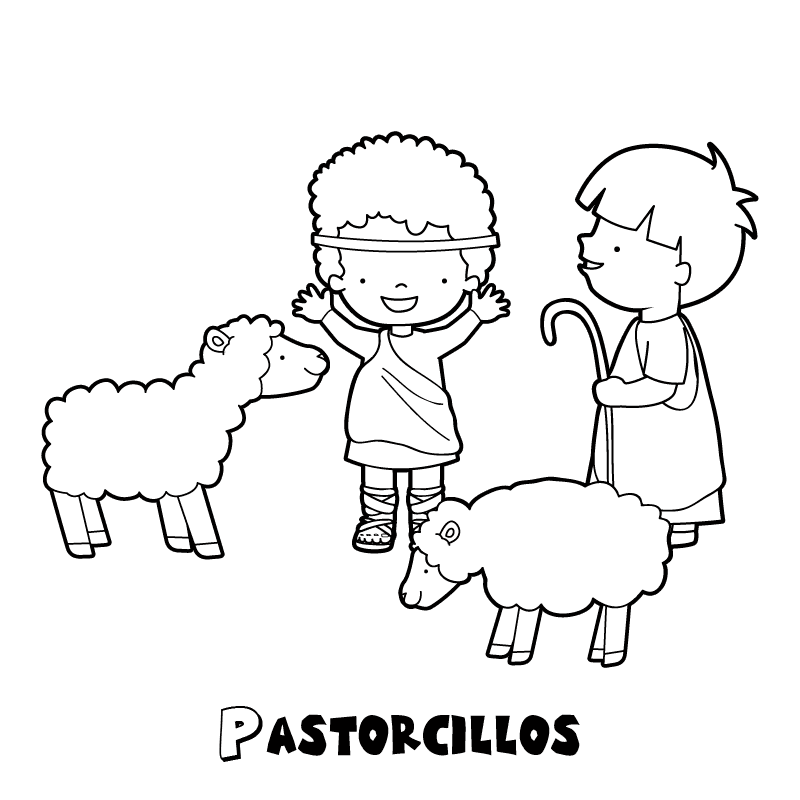 Pastorcillos para colorear