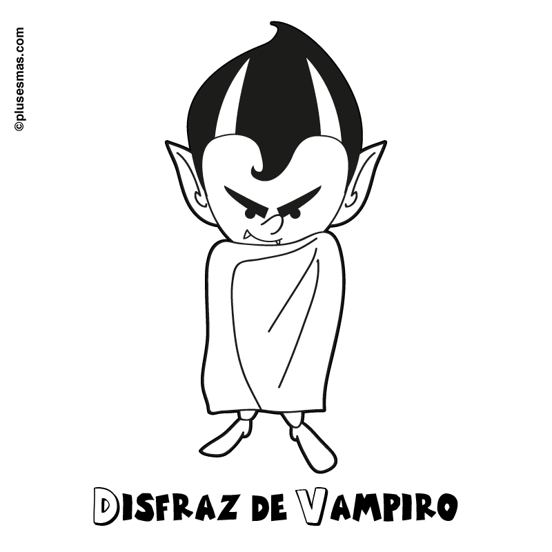 Colorear un disfraz de vampiro