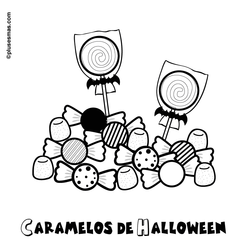 Colorear caramelos de halloween