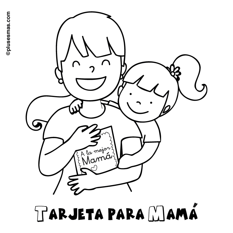 Colorear una tarjeta para mamá