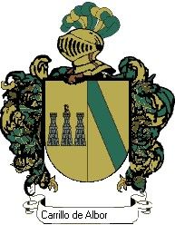 Escudo del apellido Carrillo de albornoz