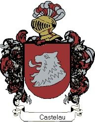 Escudo del apellido Castelau