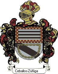 Escudo del apellido Ceballos-zúñiga