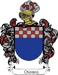 Escudo del apellido Chiriano