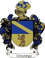 Escudo del apellido Cincunegui