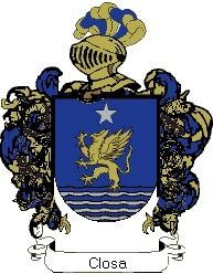 Escudo del apellido Closa