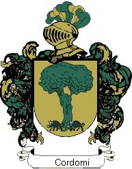 Escudo del apellido Cordomi