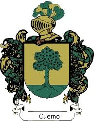 Escudo del apellido Cuerno