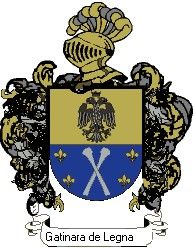 Escudo del apellido Gatinara de legnano