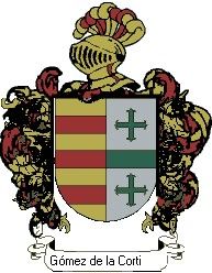 Escudo del apellido Gómez de la cortina