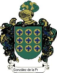 Escudo del apellido González de la presa