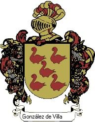 Escudo del apellido González de villalba